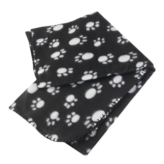 Double Sided Fleece Blanket 100*70Cm Black Pet Bed Mat For Dogs Cats Dog Mat Machine Washable Warm Soft Pet Cushion