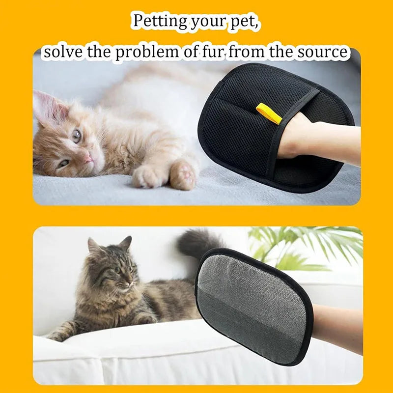 Pet hair removal tools reusable gloves, pet double-sided beauty gloves, carpet removal pet fur hair pet supplies
