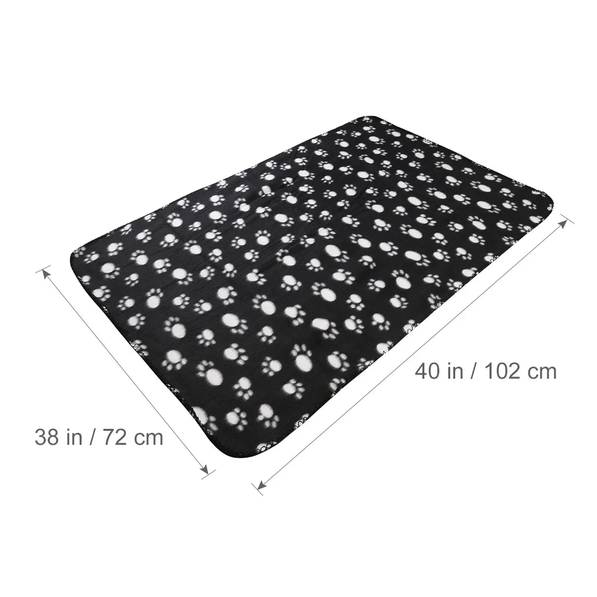 Double Sided Fleece Blanket 100*70Cm Black Pet Bed Mat For Dogs Cats Dog Mat Machine Washable Warm Soft Pet Cushion