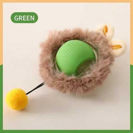 Cat Interactive ball Toy, Automatic Rolling Ball with Tail, Rechargeable Smart Pet Interactive Toy, Intelligent toy for Cat